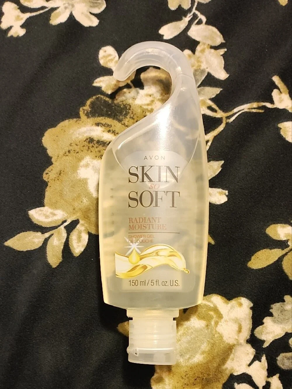Avon Skin So Soft Radiant Moisture Shower Gel - Clear with Gold Accents